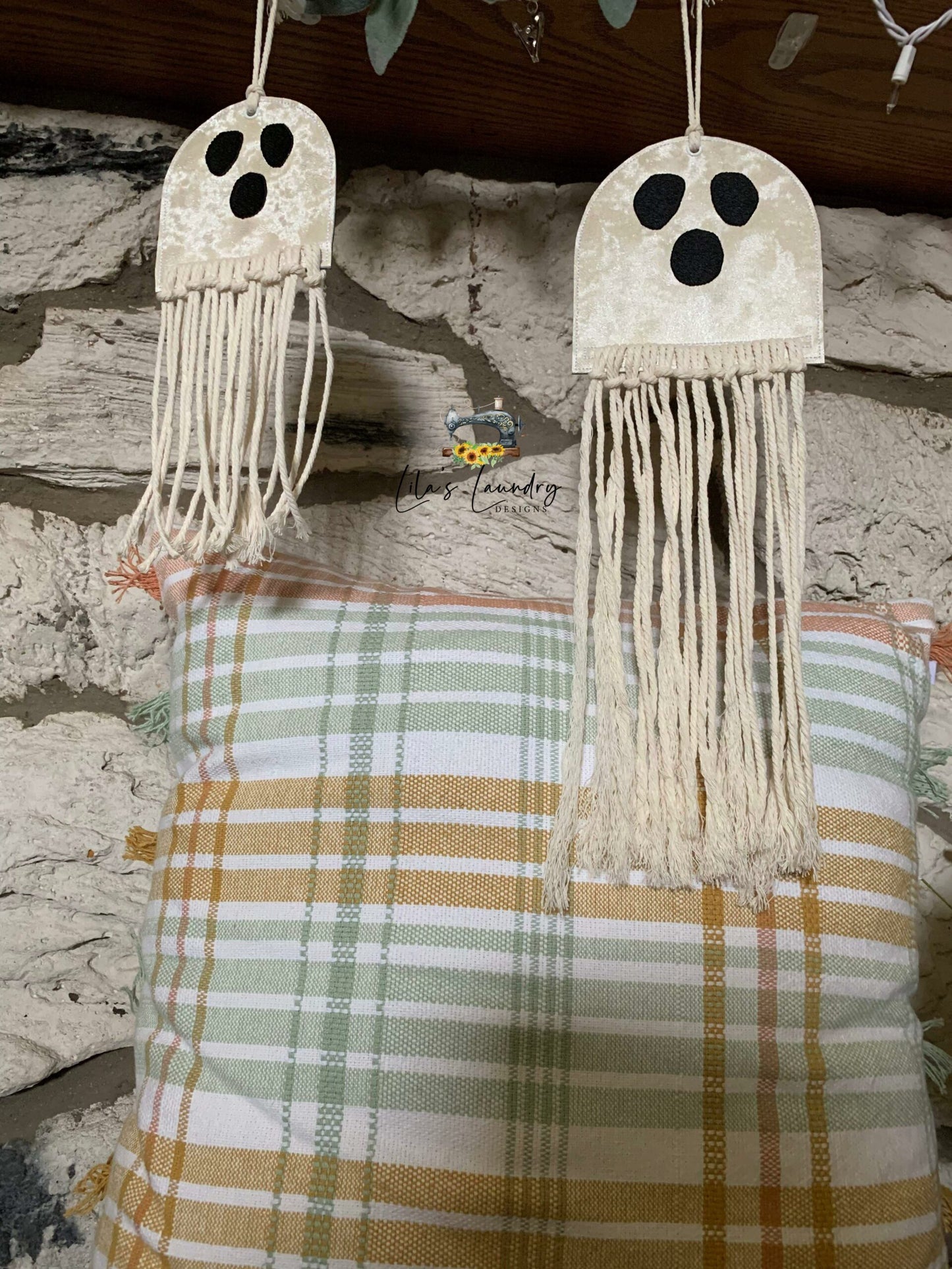 Ghost Macrame Hanger - 4 sizes - Digital Embroidery Design