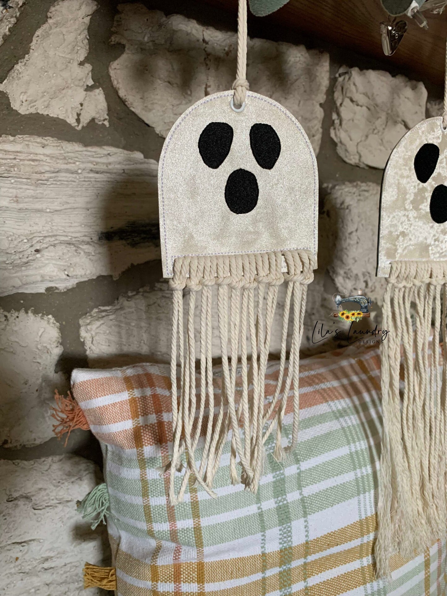 Ghost Macrame Hanger - 4 sizes - Digital Embroidery Design