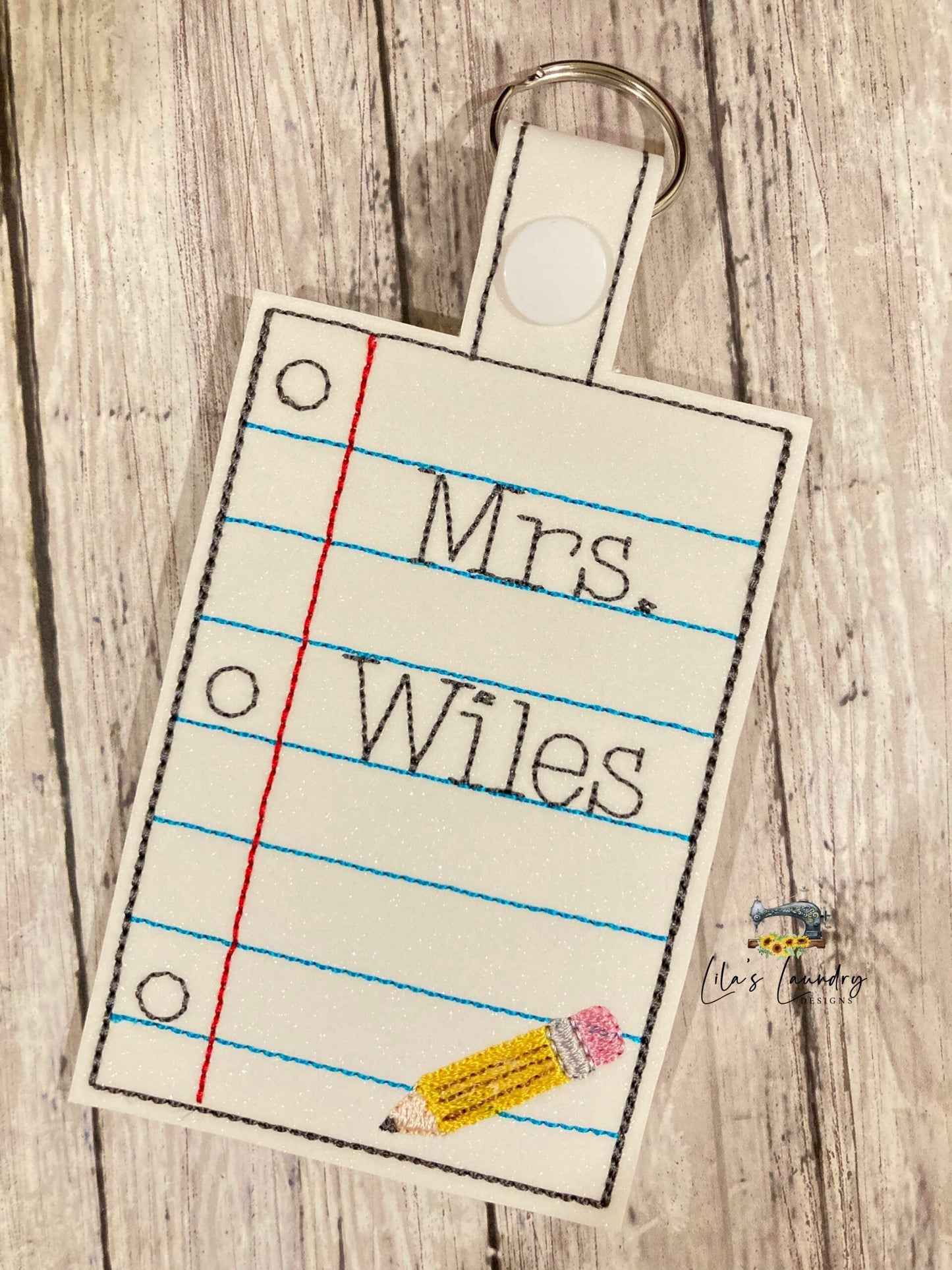 Notebook Paper ID Tag Holders 5x7