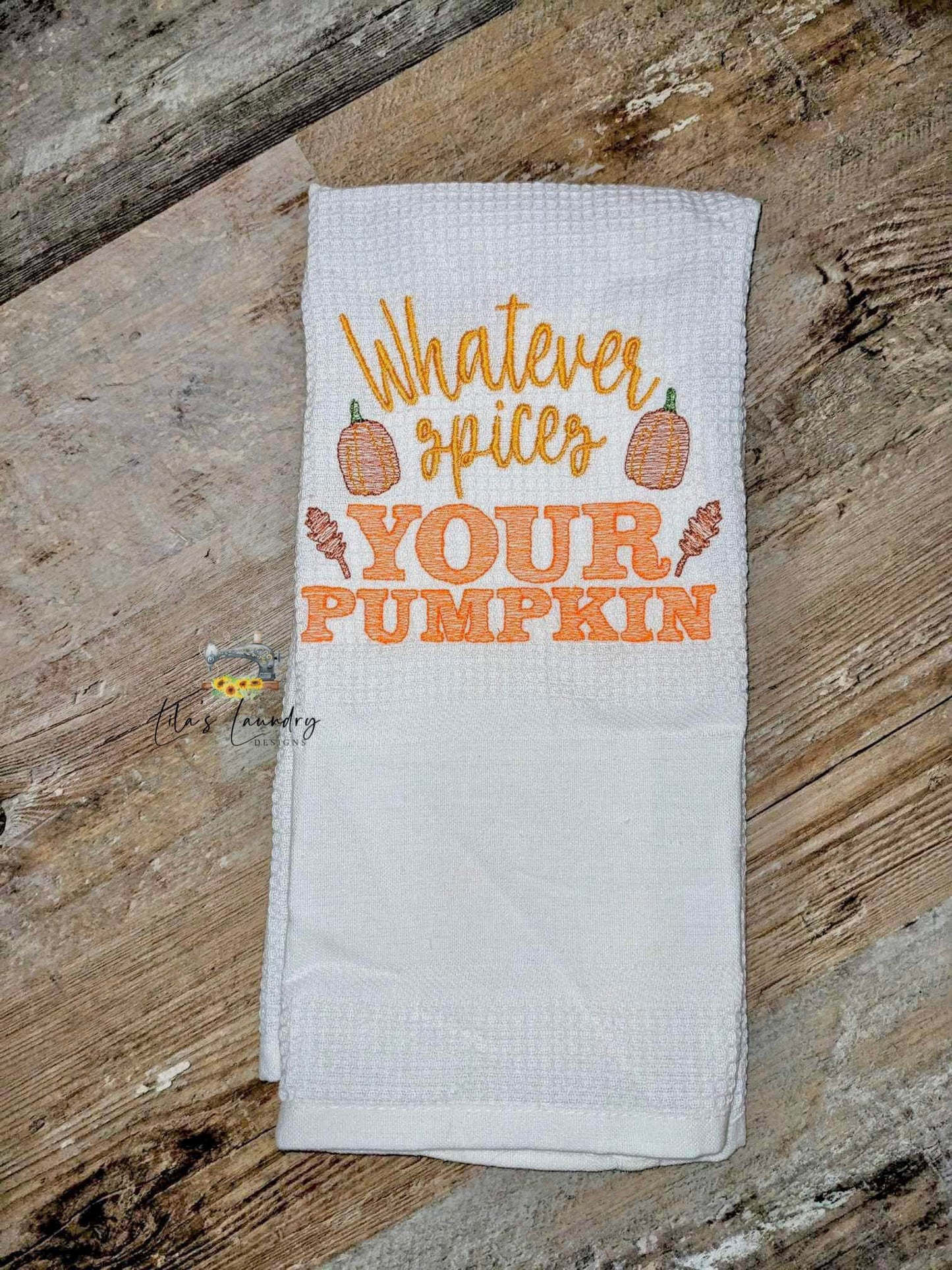Whatever Spices Your Pumpkin - 4 sizes- Digital Embroidery Design