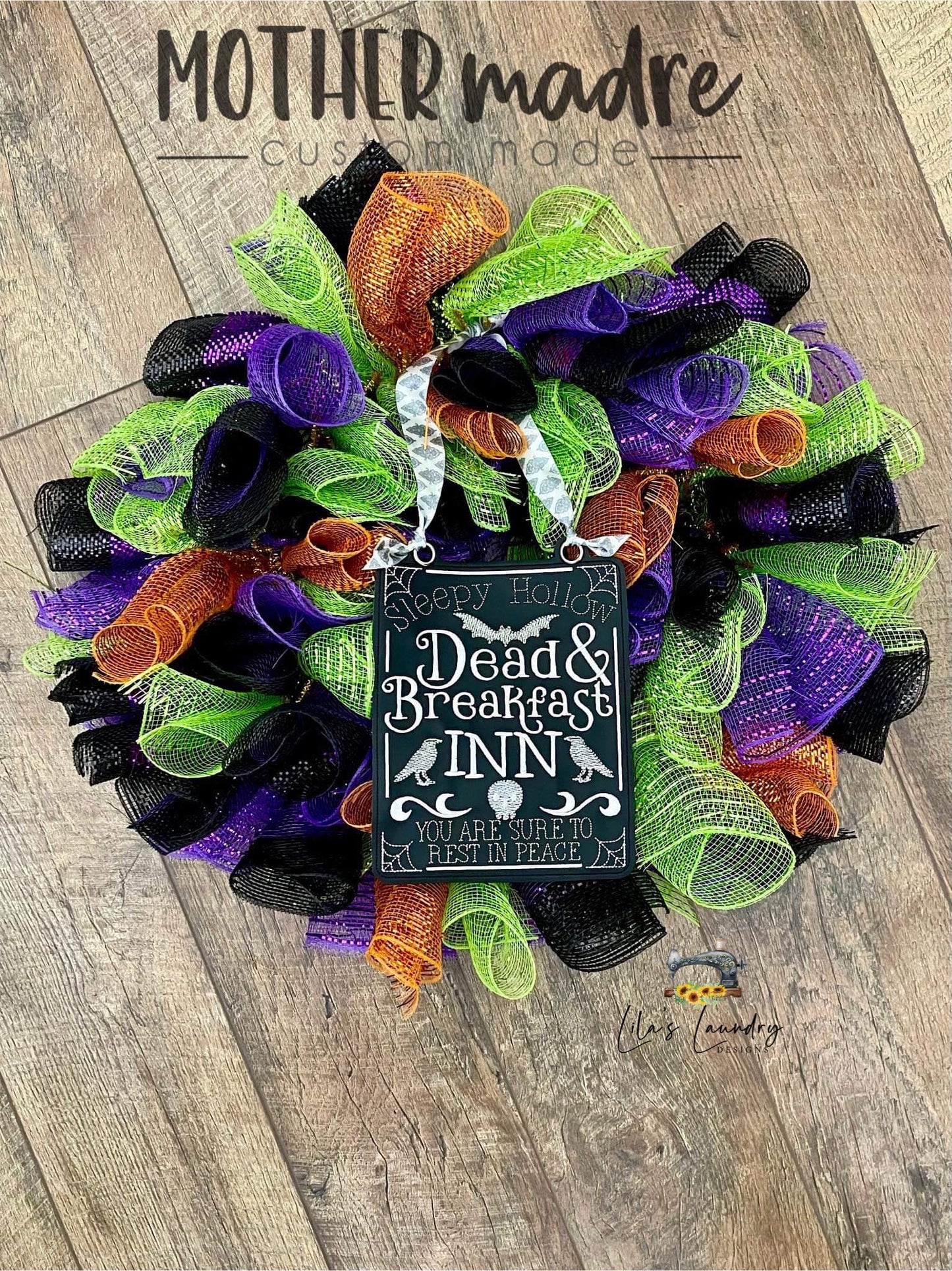 Dead & Breakfast Door Sign - 3 sizes - Digital Embroidery Design