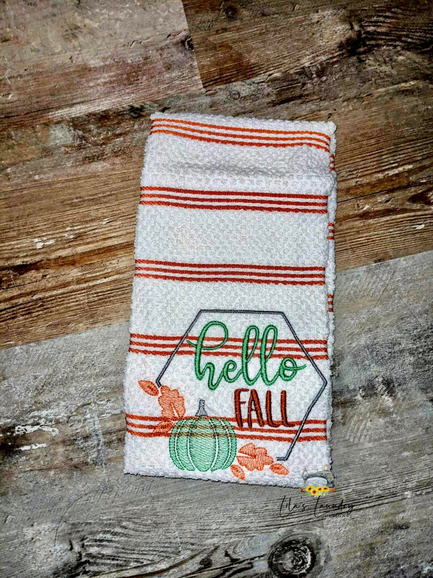 Hello Fall Frame - 4 sizes- Digital Embroidery Design