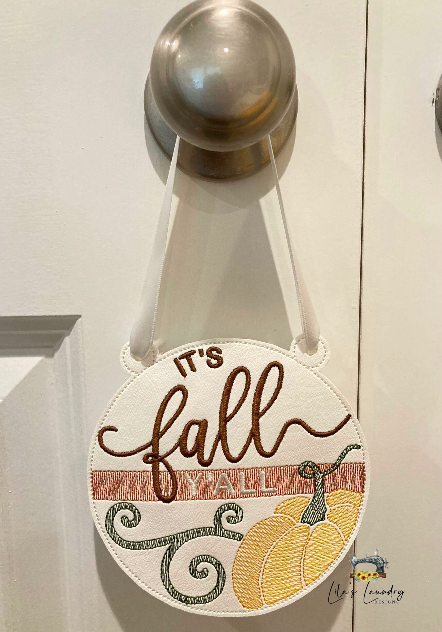 Fall Y'all Door Sign - 3 sizes - Digital Embroidery Design
