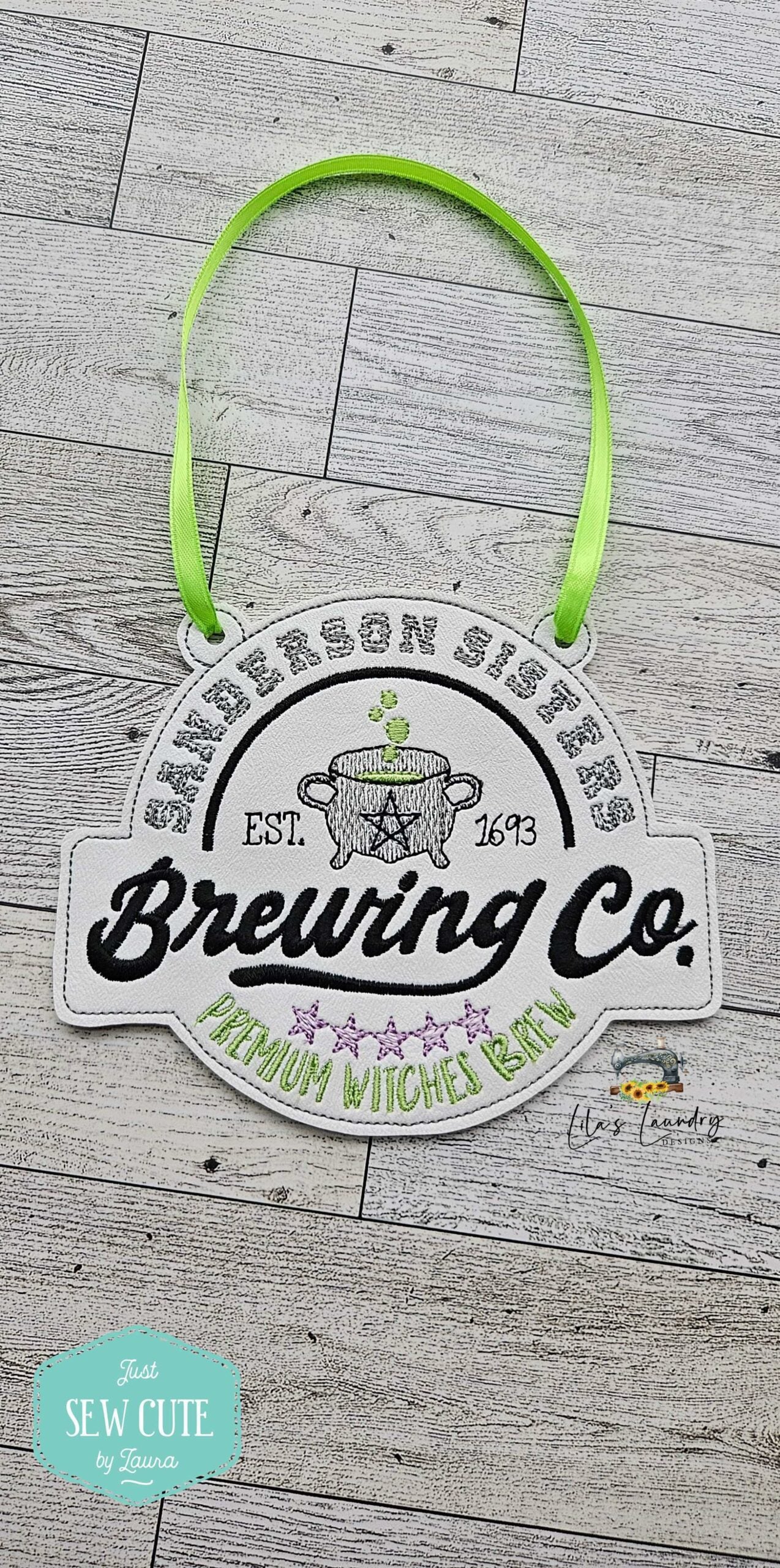 Sanderson Brewing Door Sign - 3 sizes - Digital Embroidery Design