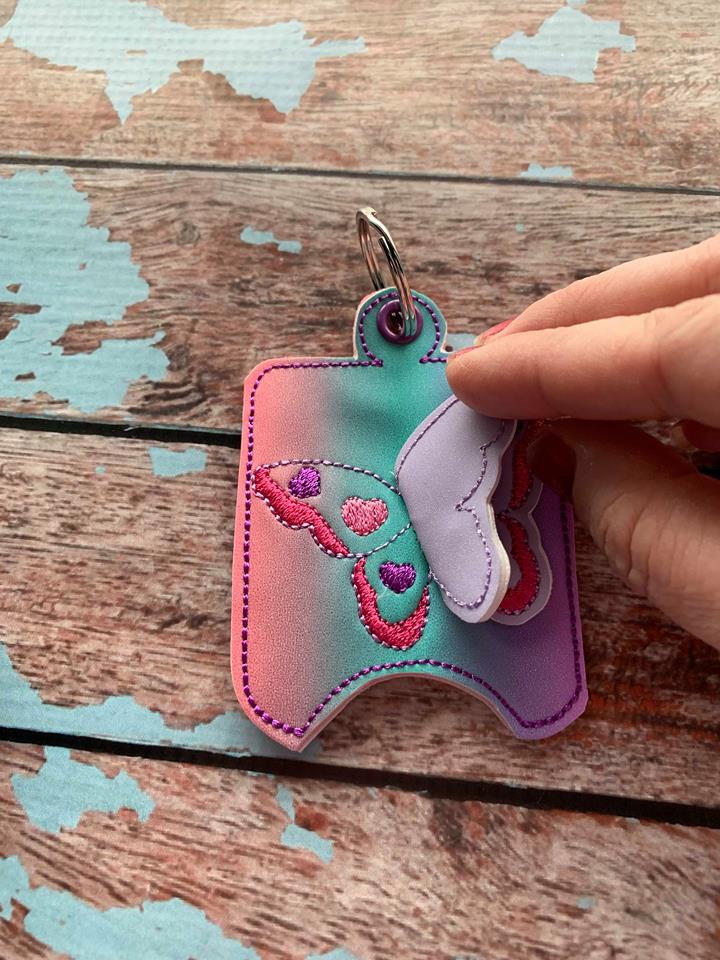 3D Butterfly Sanitizer Holders 4x4 and 5x7 included- Embroidery Design - DIGITAL Embroidery DESIGN