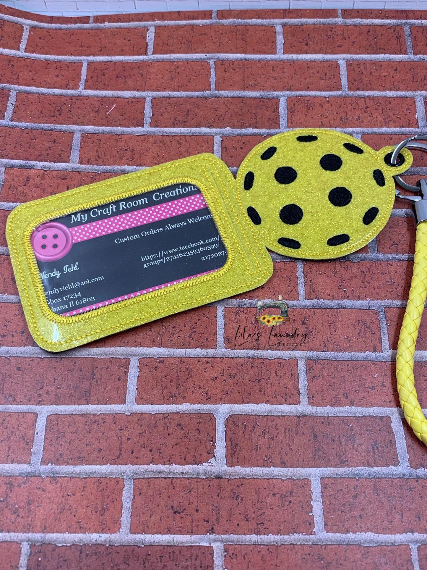 Pickleball ID holder - 5x7 only - Digital Embroidery Design