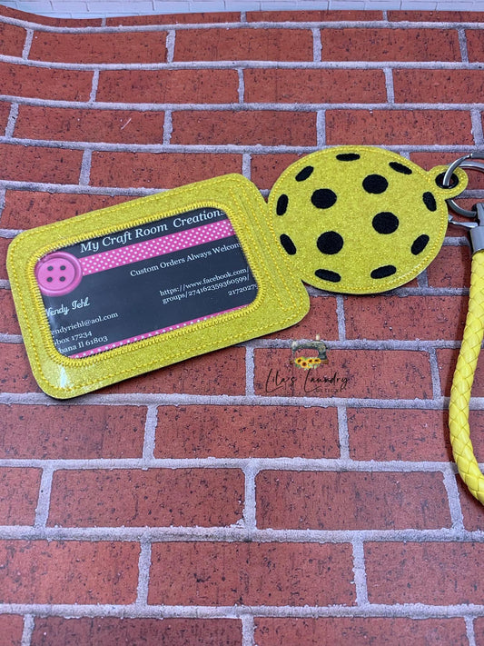 Pickleball ID holder - 5x7 only - Digital Embroidery Design
