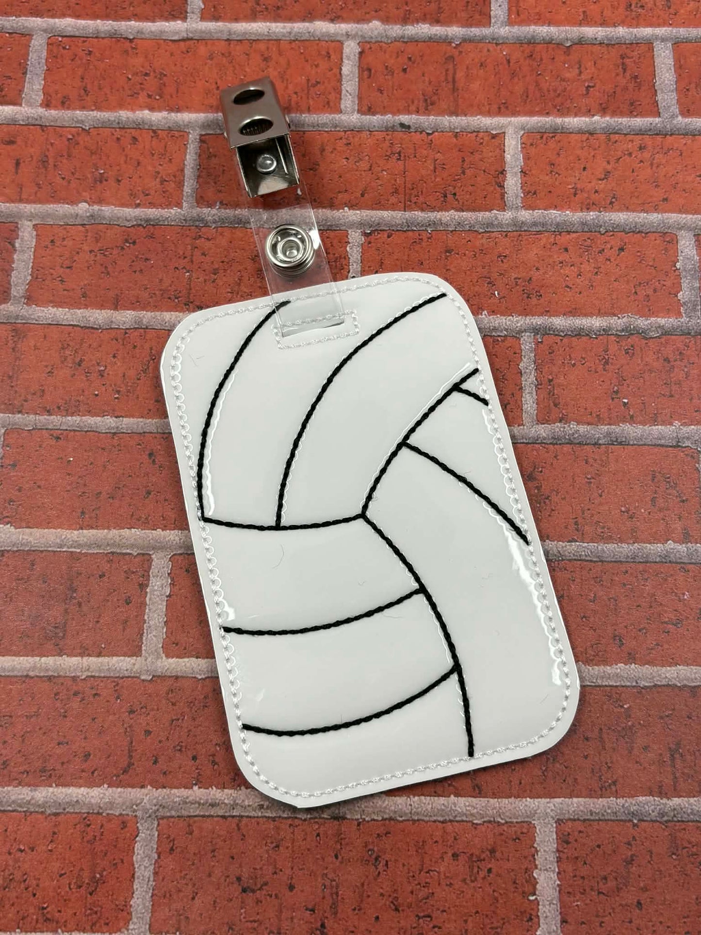 Volleyball Stitching Bag Tag – 3 Styles Included – Digital Embroidery Design