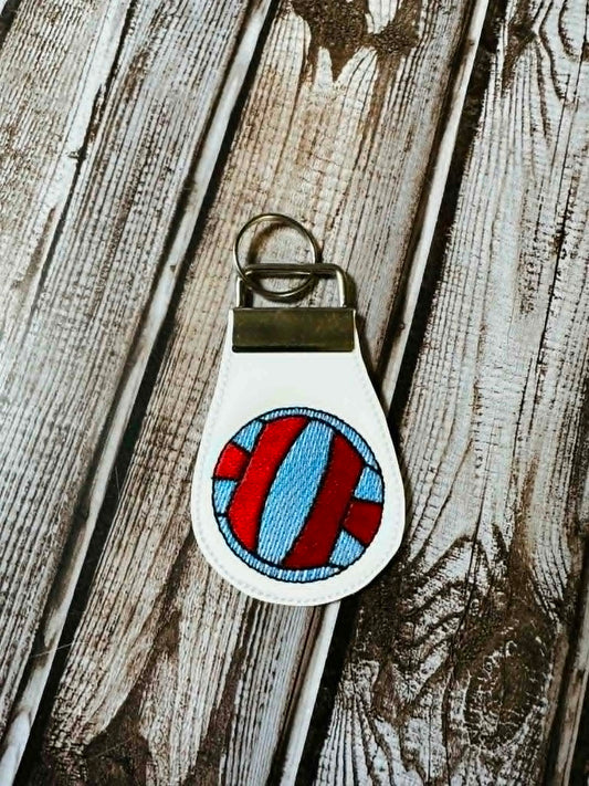 Water Polo Half Panel Fob – REQUIRES 1.25″ Clamp Hardware – Digital Embroidery Design