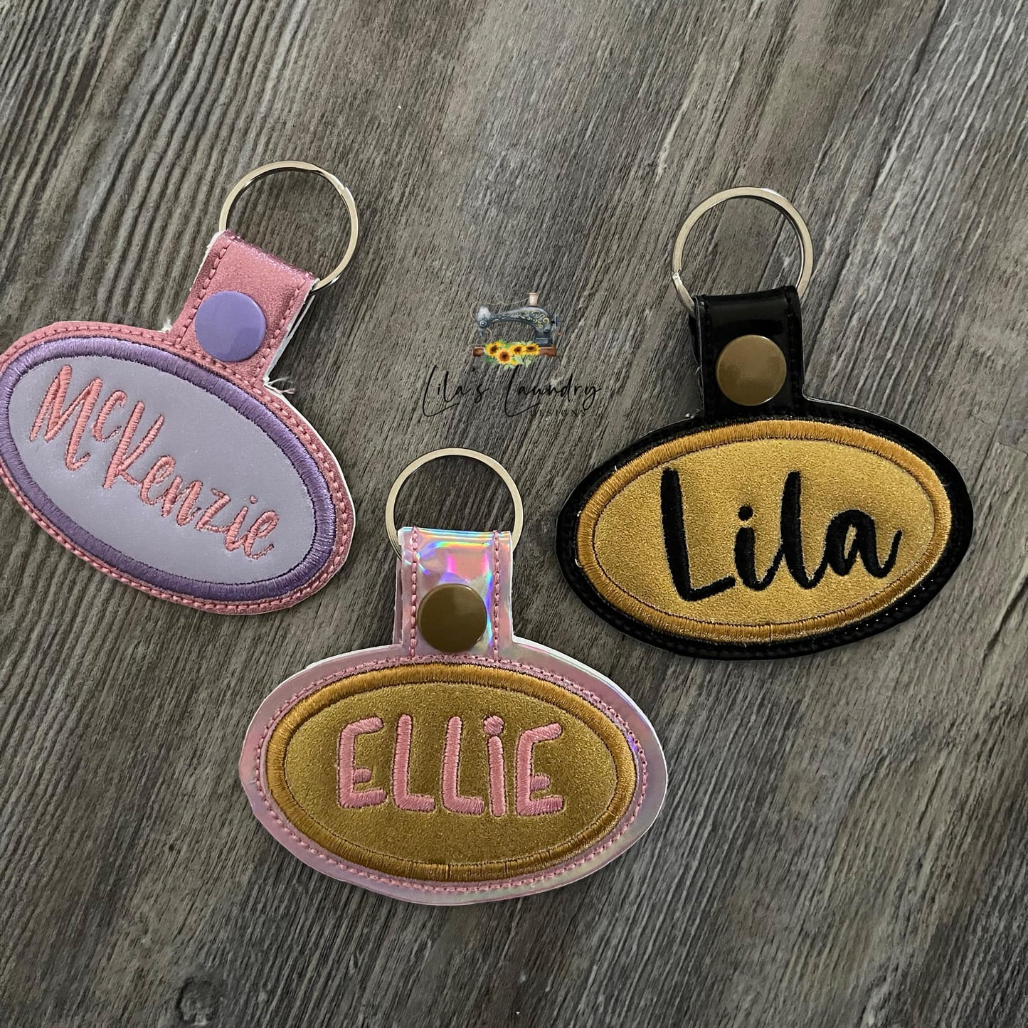 Oval Applique Fobs - Digital Embroidery Design