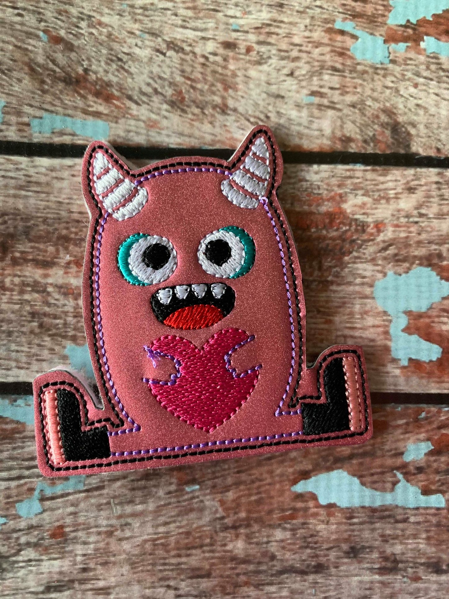 Love Monster Number 1 Felties - 3 sizes - Digital Embroidery Design