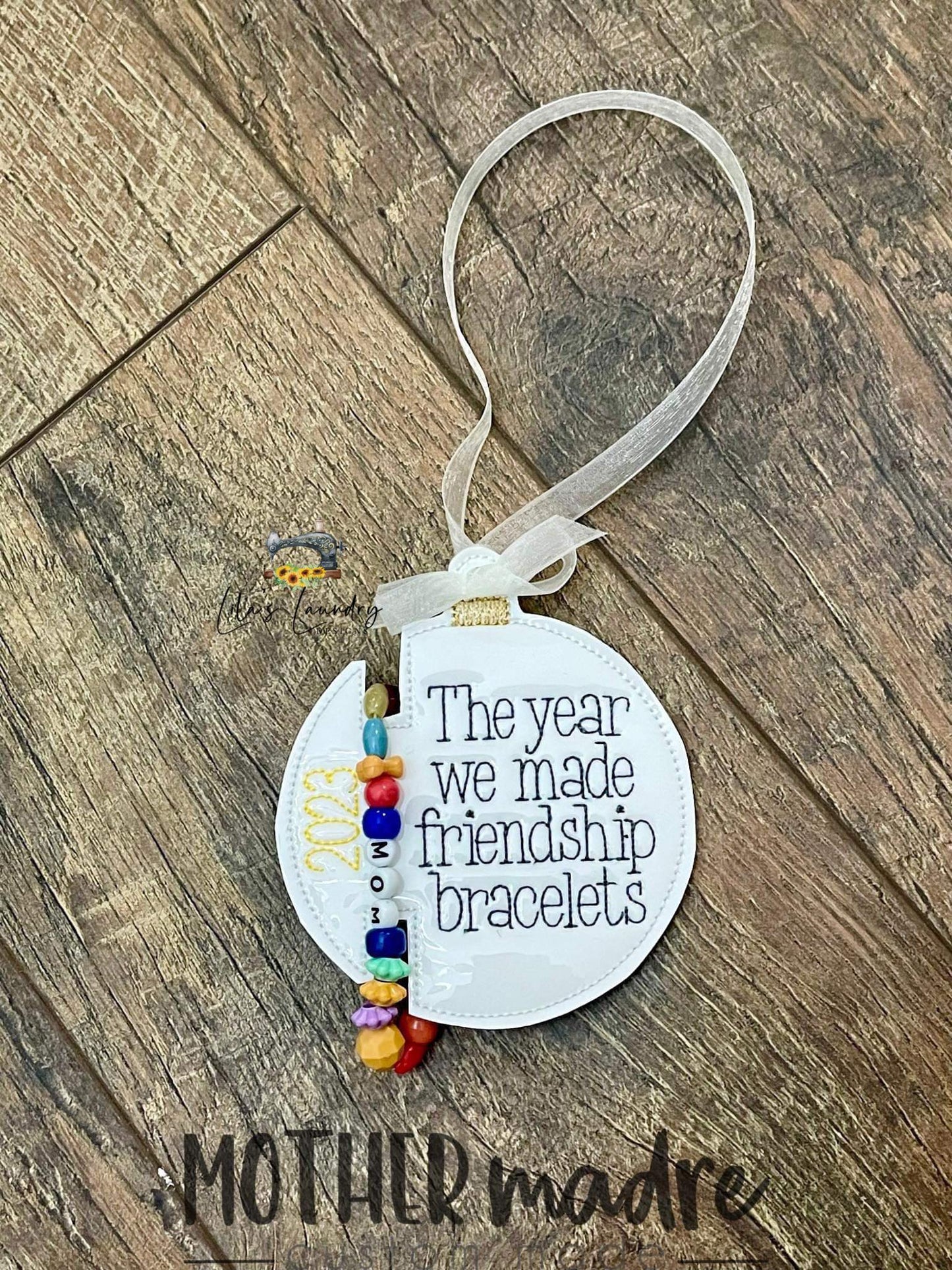 2023 Friendship Bracelet Ornament - Digital File - Embroidery Design