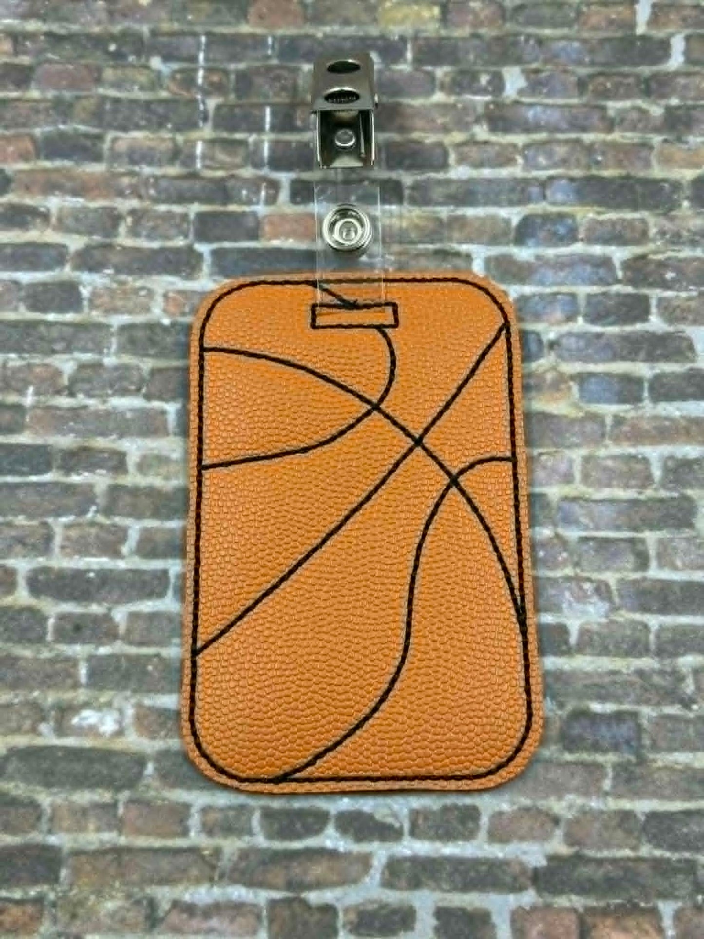 Basketball Stitching Bag Tag – 3 Styles Included – Digital Embroidery Design