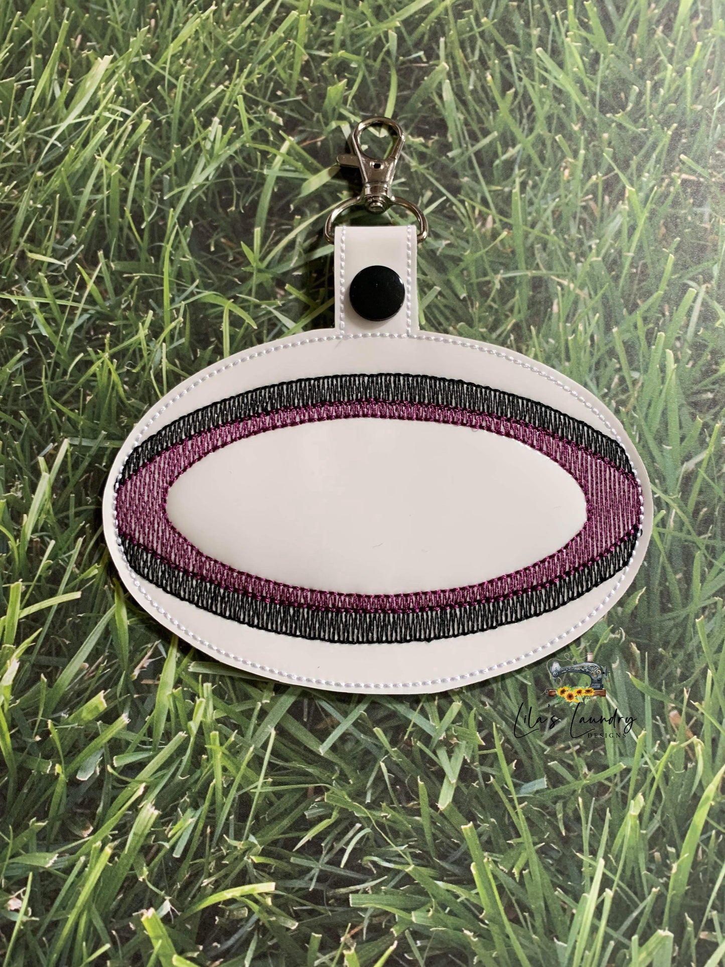 Rugby Bag Tag 5x7 - Digital Embroidery Design