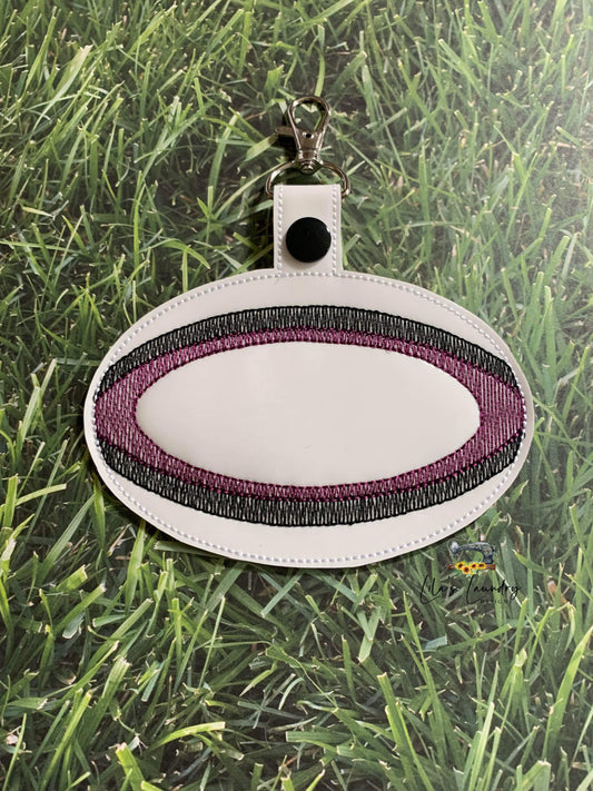 Rugby Bag Tag 5x7 - Digital Embroidery Design
