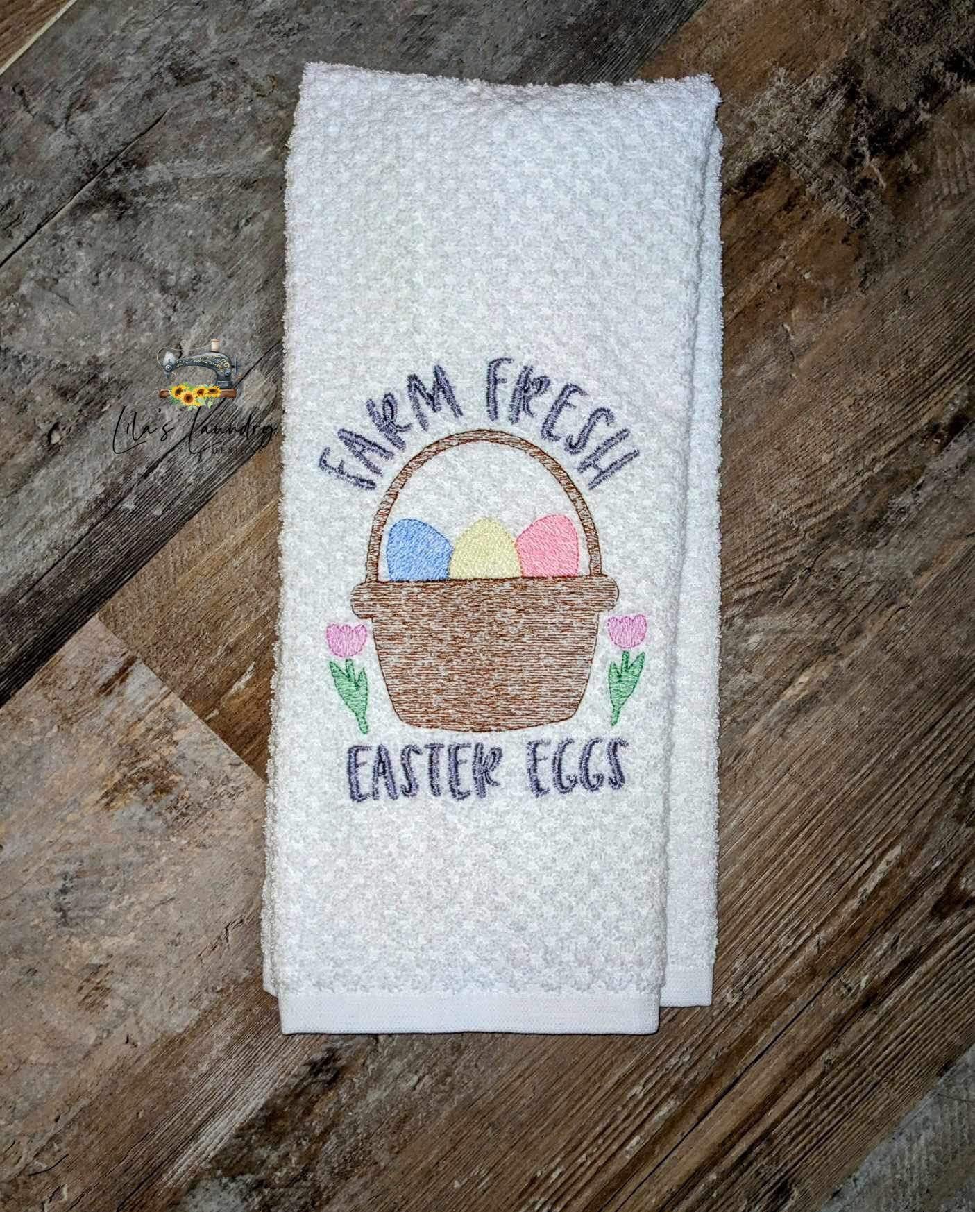 Farm Fresh Easter Eggs - 4 Sizes - Digital Embroidery Design