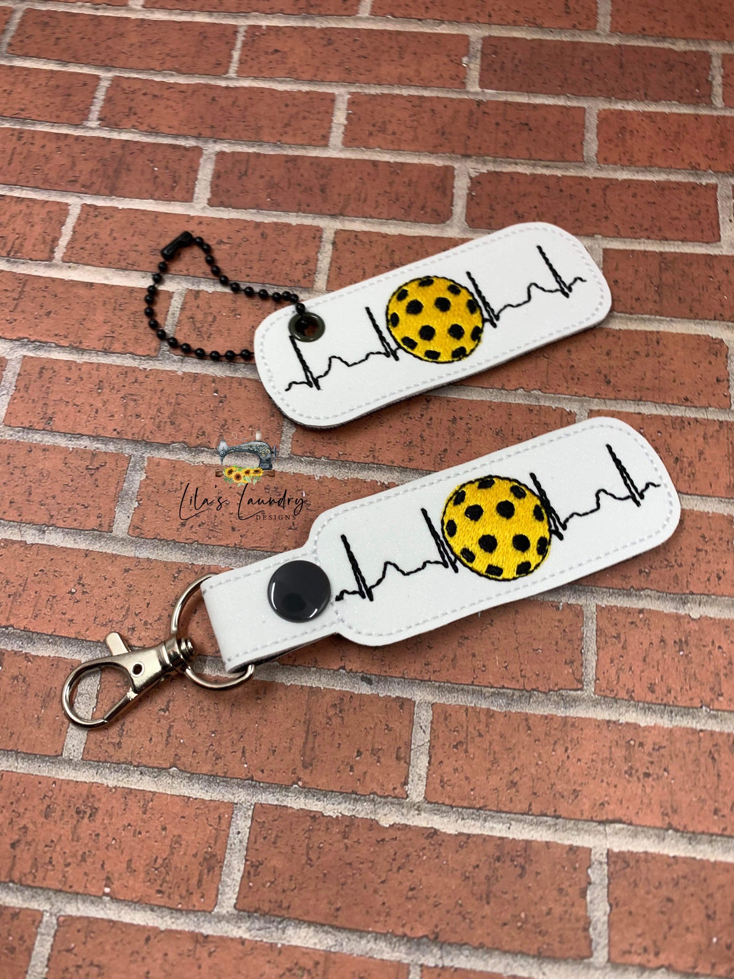 Pickleball EKG Fobs - Digital Embroidery Design