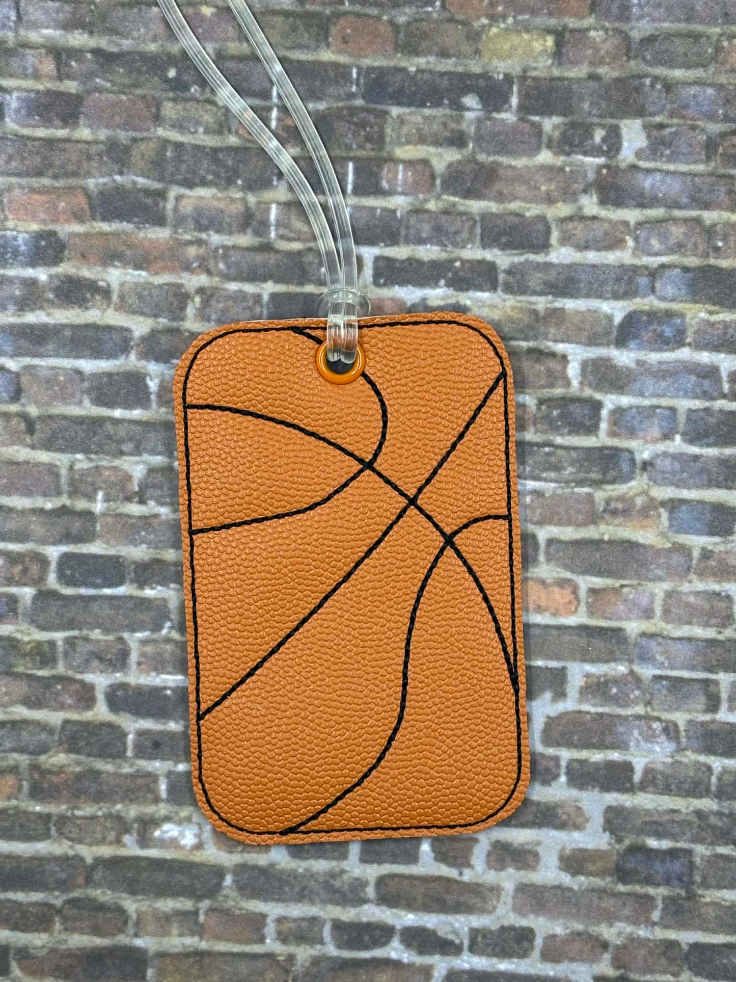 Basketball Stitching Bag Tag – 3 Styles Included – Digital Embroidery Design