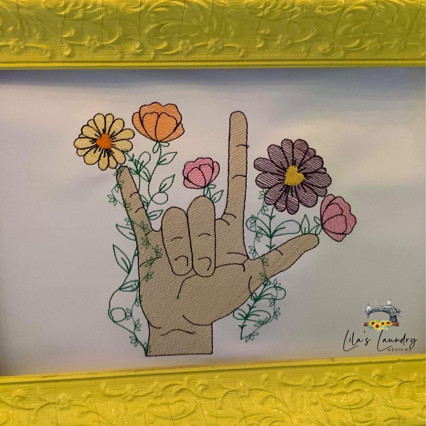 ASL Wildflowers - 4 Sizes - Digital Embroidery Design