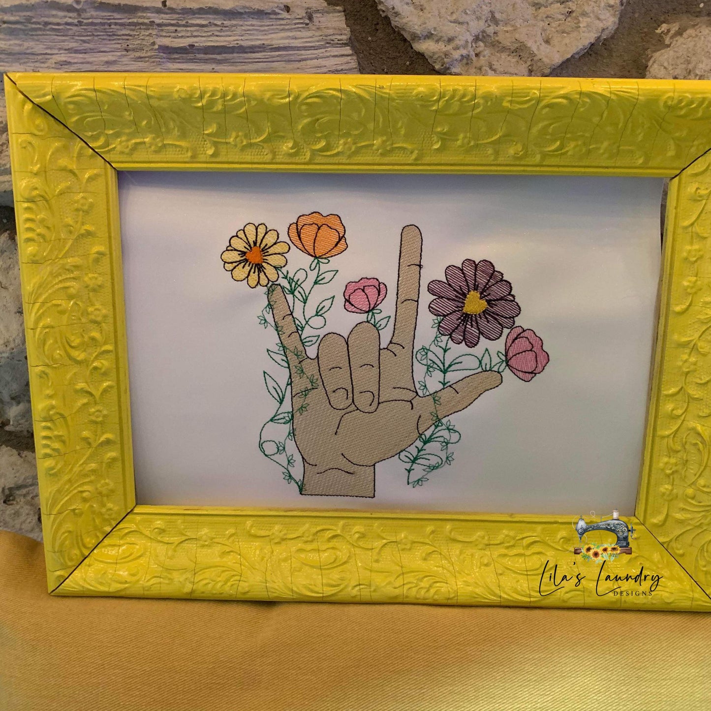 ASL Wildflowers - 4 Sizes - Digital Embroidery Design