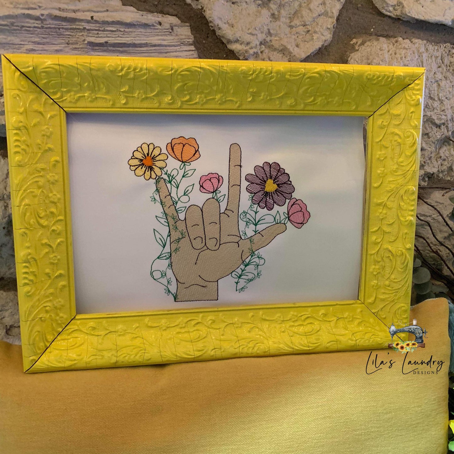 ASL Wildflowers - 4 Sizes - Digital Embroidery Design