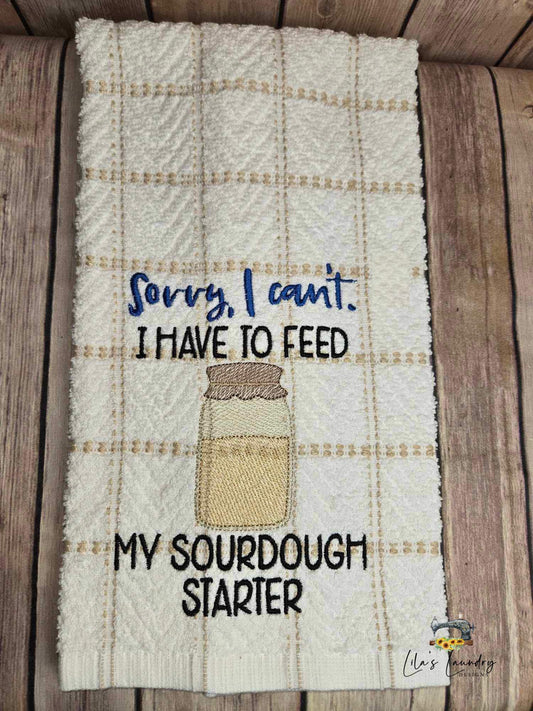 Feed My Sourdough Starter - 4 Sizes - Digital Embroidery Design