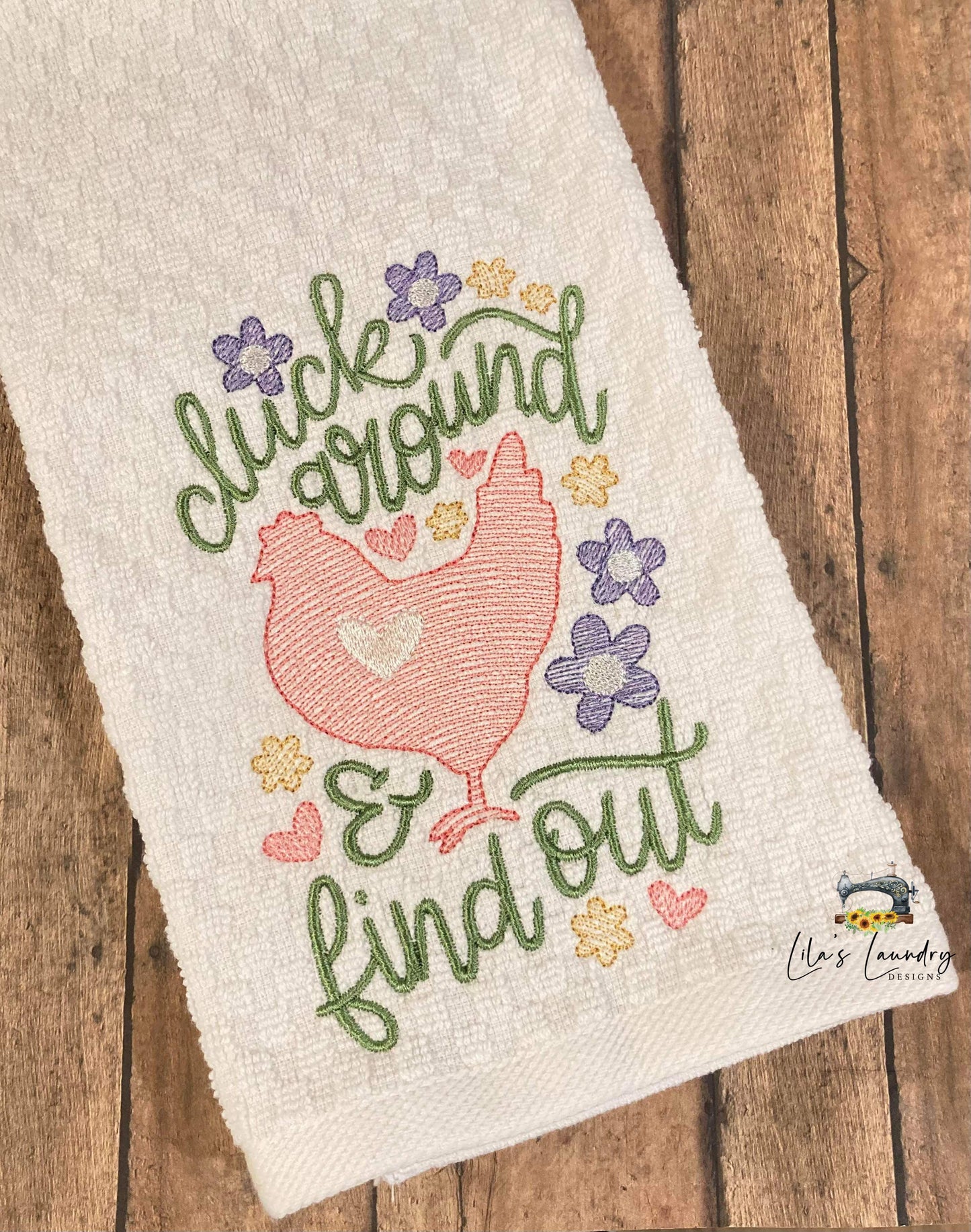 Cluck Around - 2 Sizes - Digital Embroidery Design