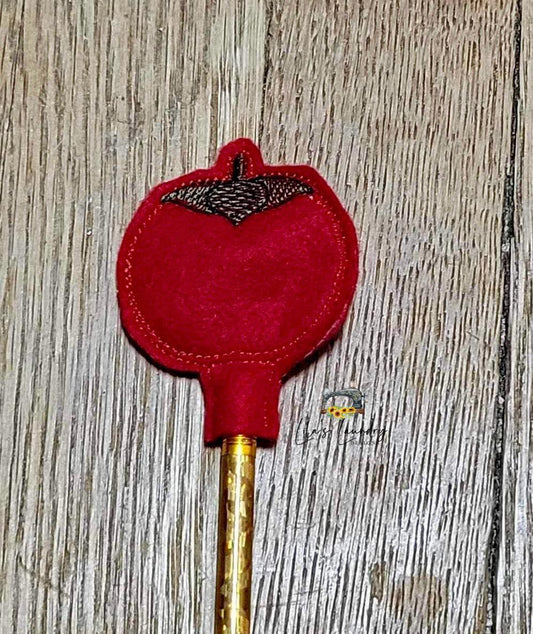 Persimmon Pencil Topper - Digital Embroidery Design