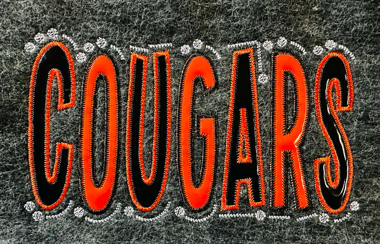 Cougars Doodle Font Applique – 4 x 4, 5 x 7, 6 x 10 and 8 x 12 – DIGITAL Embroidery Design