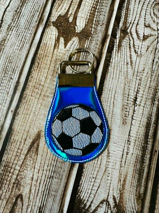 Soccer Half Panel Fob – REQUIRES 1.25″ Clamp Hardware – Digital Embroidery Design