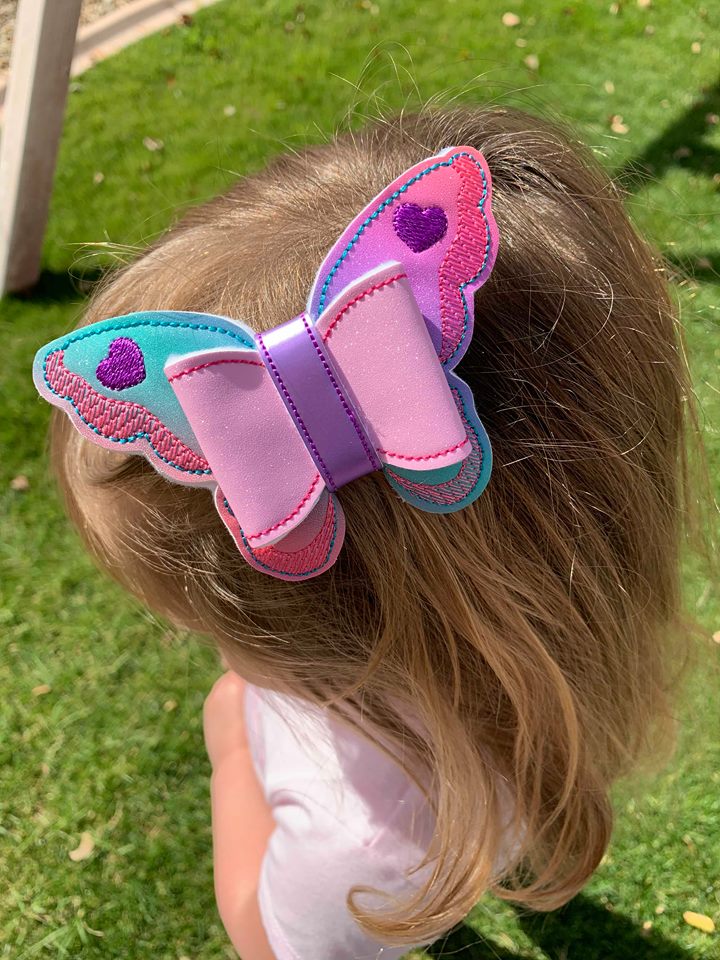 Butterfly Hair Bow - Digital Embroidery Design