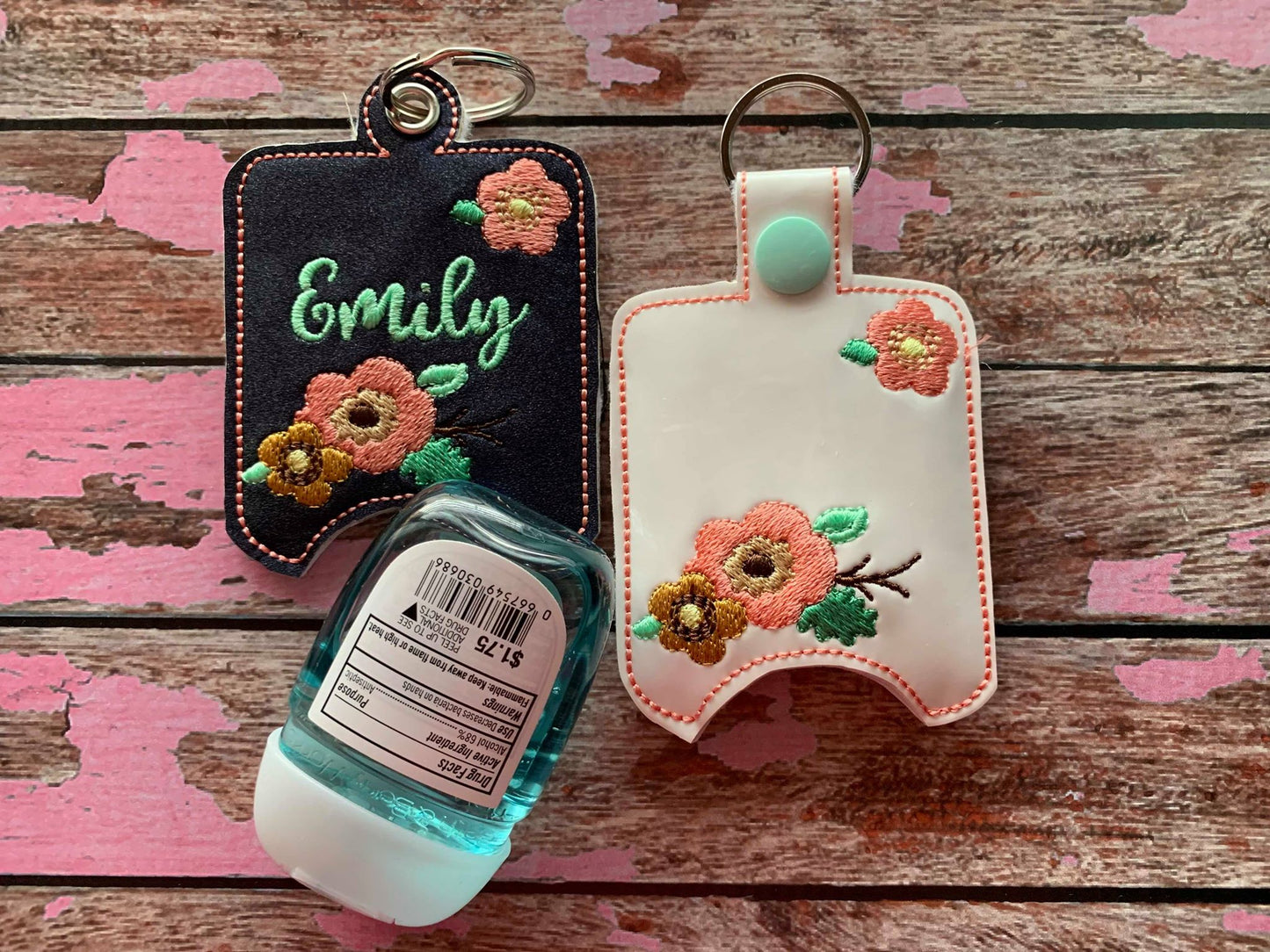 Floral Sanitizer Holders - Embroidery Design - DIGITAL Embroidery DESIGN