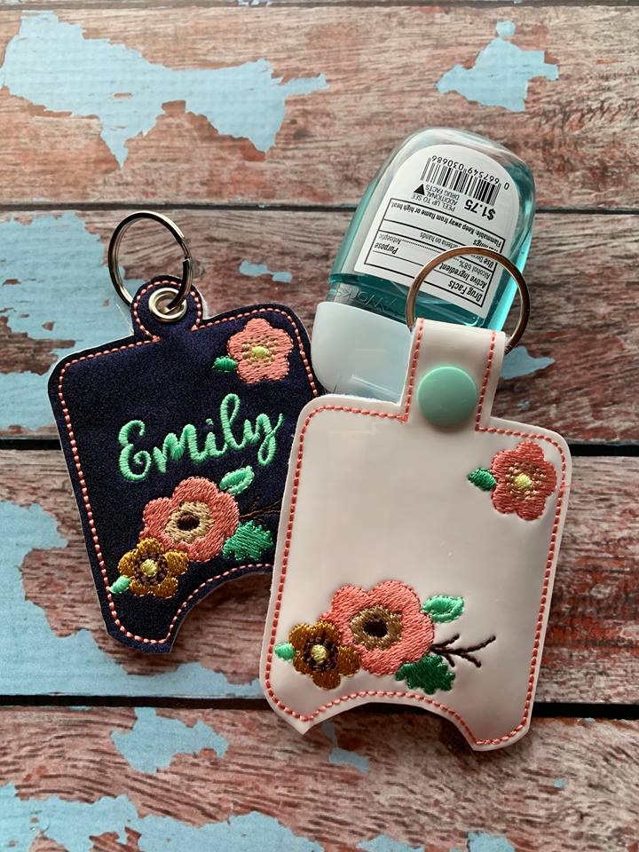 Floral Sanitizer Holders - Embroidery Design - DIGITAL Embroidery DESIGN