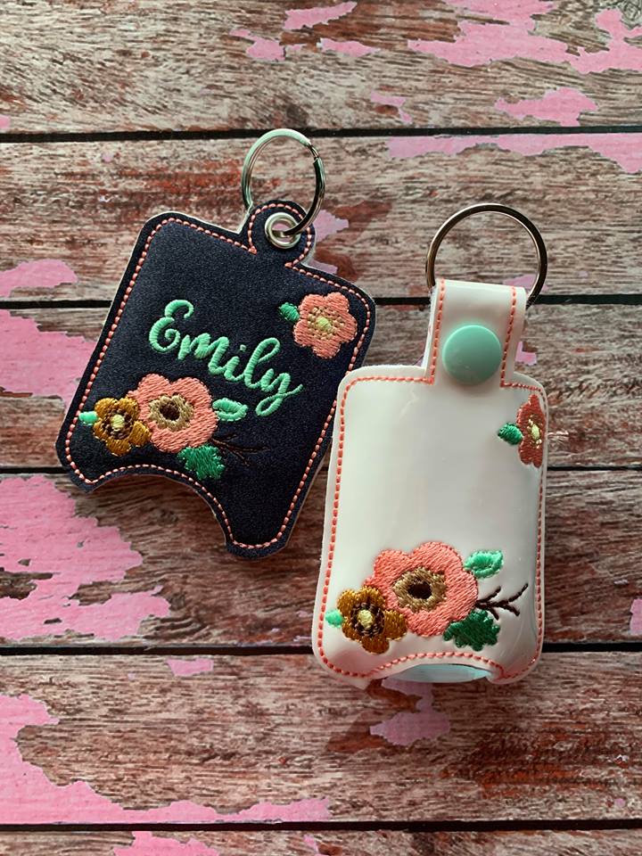 Floral Sanitizer Holders - Embroidery Design - DIGITAL Embroidery DESIGN