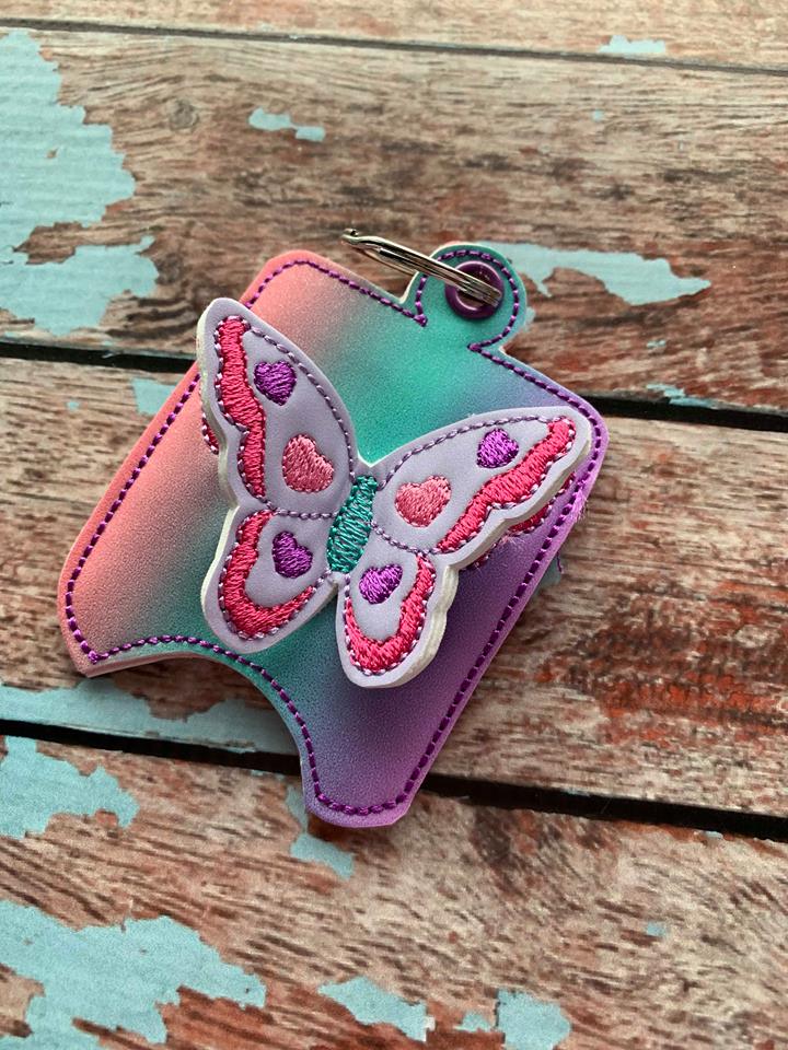 3D Butterfly Sanitizer Holders 4x4 and 5x7 included- Embroidery Design - DIGITAL Embroidery DESIGN