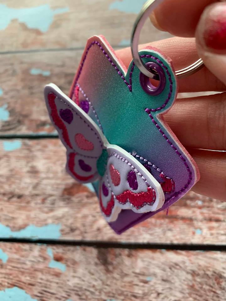 3D Butterfly Sanitizer Holders 4x4 and 5x7 included- Embroidery Design - DIGITAL Embroidery DESIGN