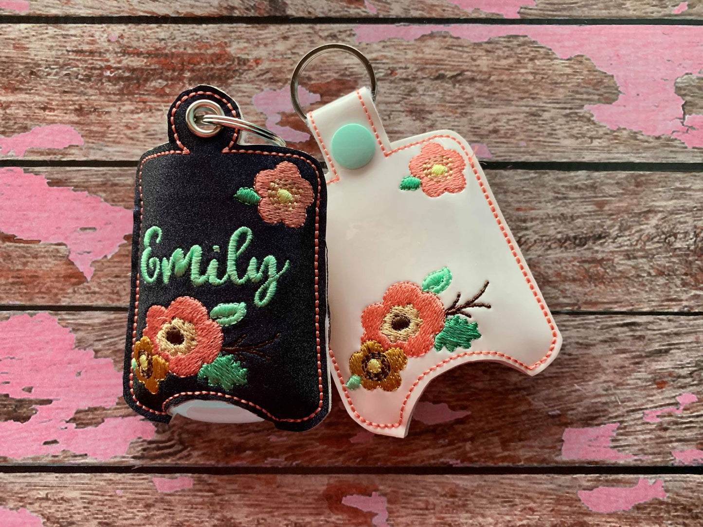 Floral Sanitizer Holders - Embroidery Design - DIGITAL Embroidery DESIGN
