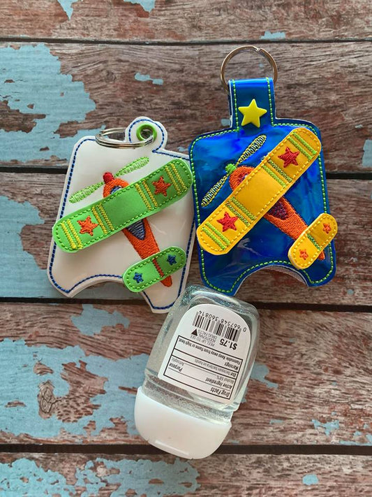 3D Airplane Sanitizer Holders 4x4 and 5x7 included- Embroidery Design - DIGITAL Embroidery DESIGN