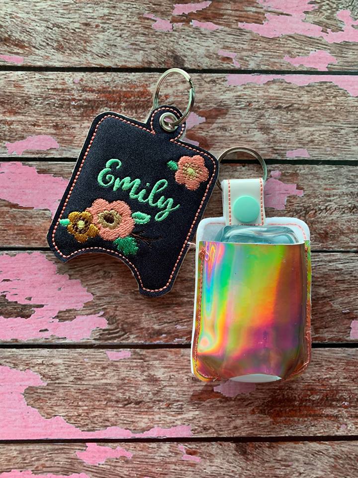 Floral Sanitizer Holders - Embroidery Design - DIGITAL Embroidery DESIGN