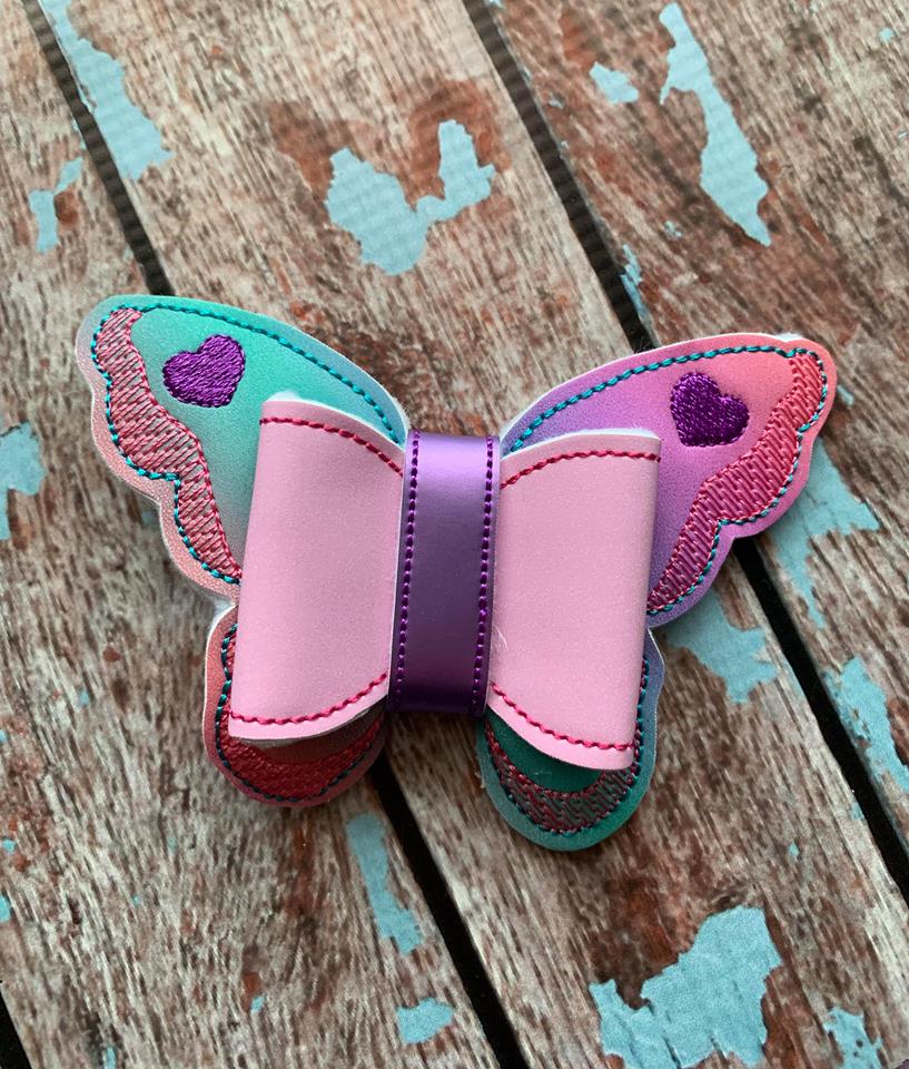 Butterfly Hair Bow - Digital Embroidery Design