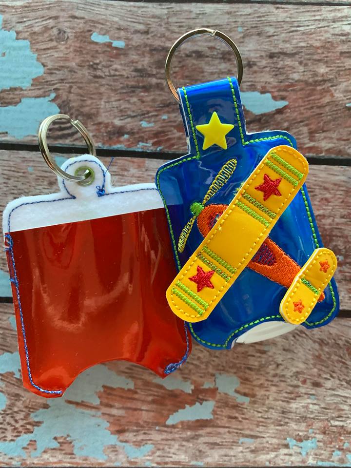 3D Airplane Sanitizer Holders 4x4 and 5x7 included- Embroidery Design - DIGITAL Embroidery DESIGN