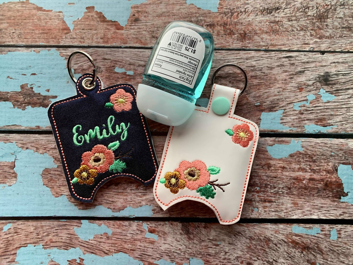 Floral Sanitizer Holders - Embroidery Design - DIGITAL Embroidery DESIGN