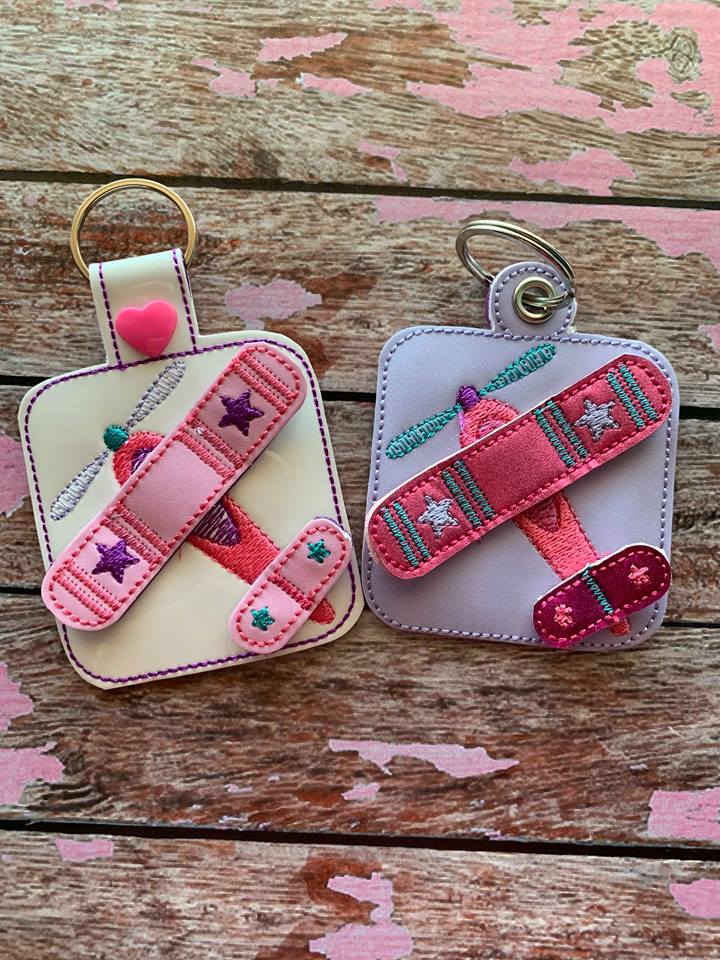 3D Airplane Fobs- 4x4 and 5x7 grouped- Embroidery Design - DIGITAL Embroidery DESIGN