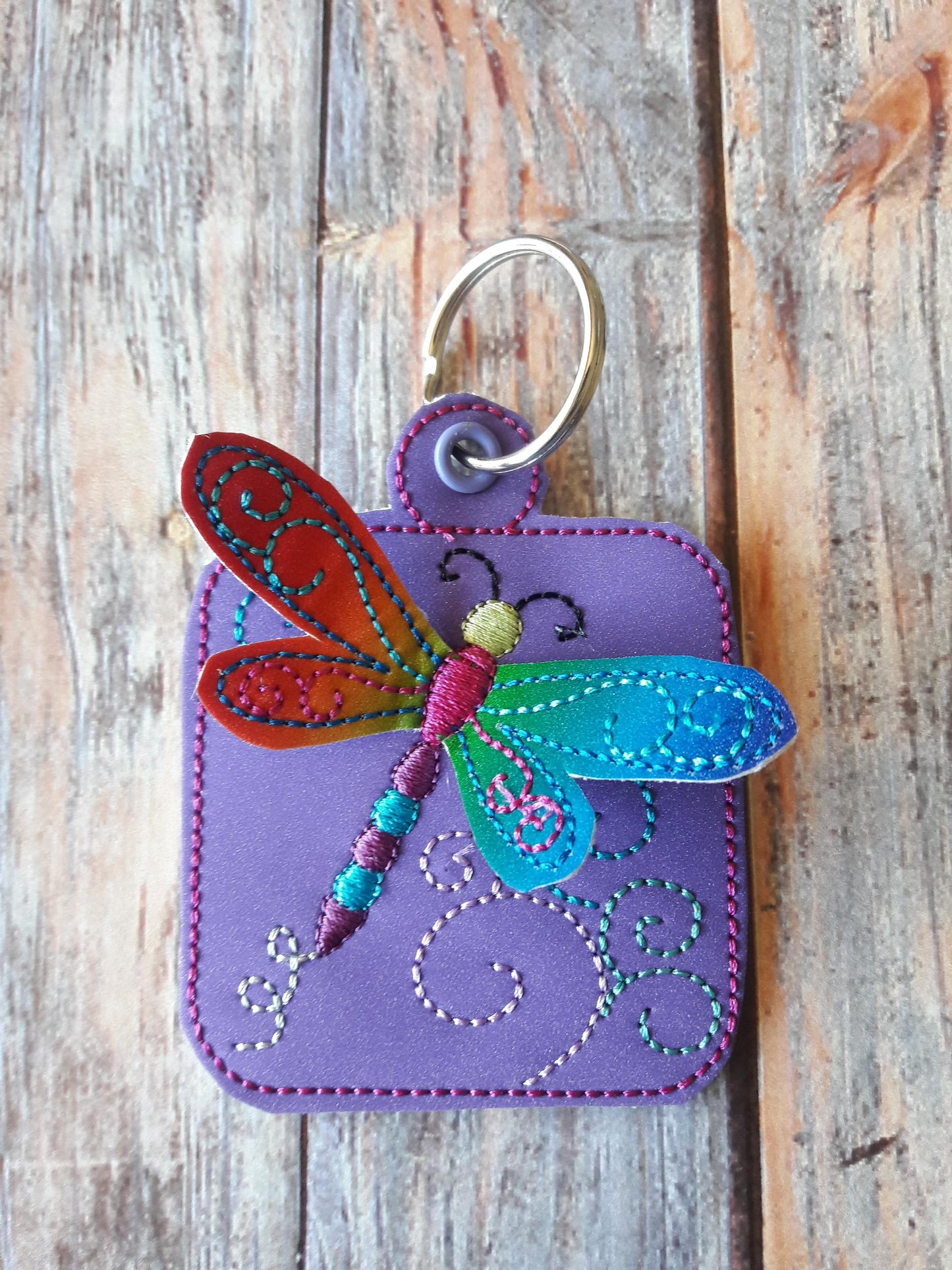 3D Dragonfly Fobs- 4x4 and 5x7 grouped- Embroidery Design - DIGITAL Embroidery DESIGN