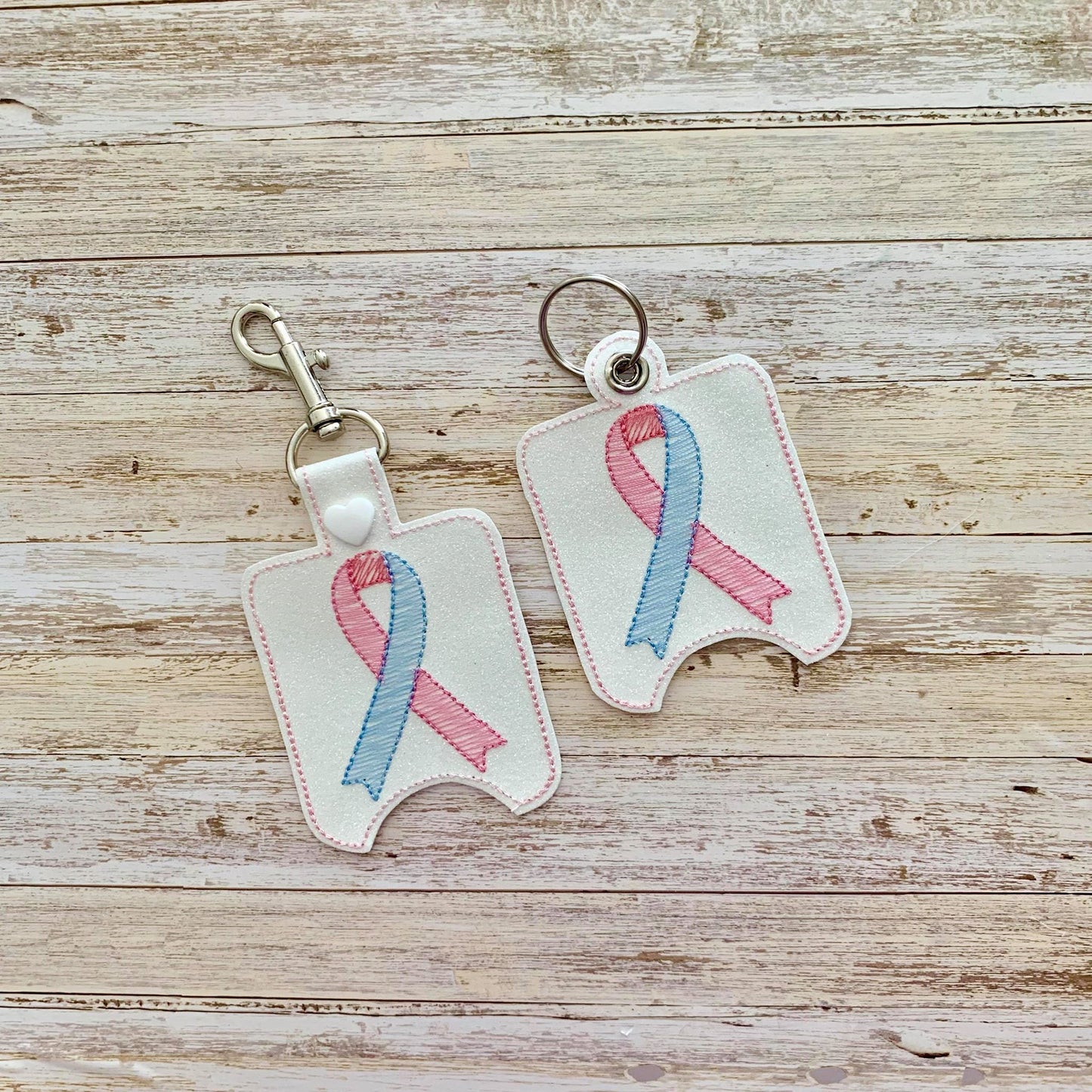 Dual Color Awareness Ribbon Sanitizer Holders - Embroidery Design - DIGITAL Embroidery DESIGN