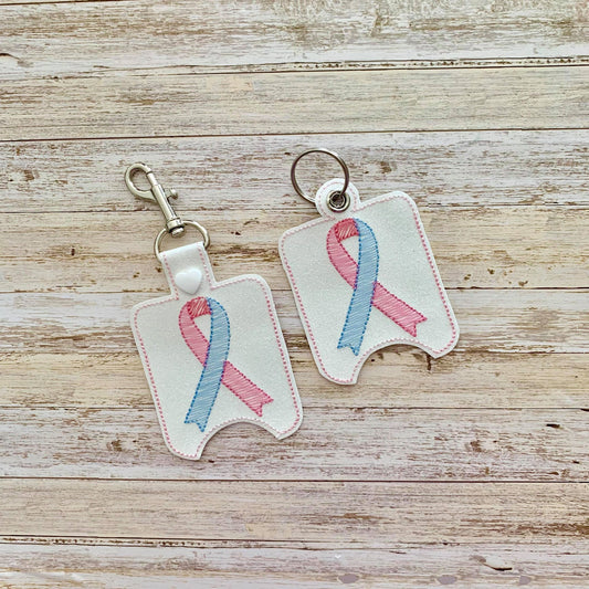 Dual Color Awareness Ribbon Sanitizer Holders - Embroidery Design - DIGITAL Embroidery DESIGN