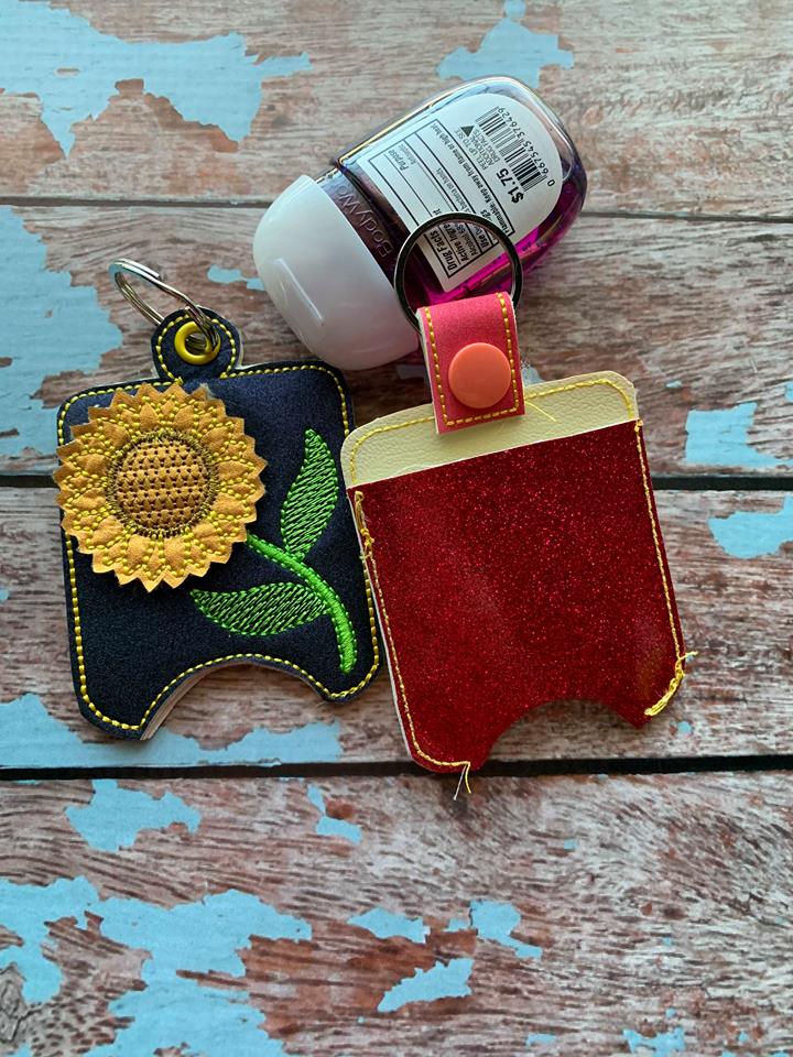 3D Sunflower Sanitizer Holders 4x4 and 5x7 included- Embroidery Design - DIGITAL Embroidery DESIGN
