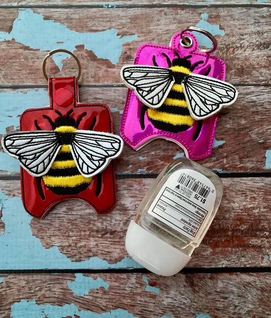 3D Bee Sanitizer Holders 4x4 and 5x7 included- Embroidery Design - DIGITAL Embroidery DESIGN