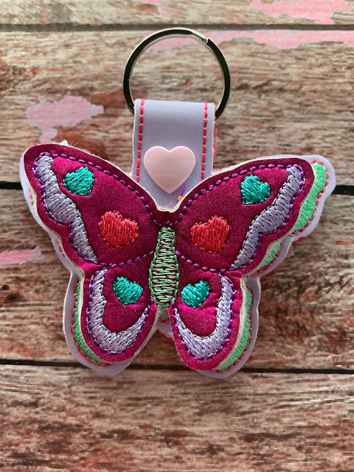 3D Butterfly Fobs- 4x4 and 5x7 grouped- Embroidery Design - DIGITAL Embroidery DESIGN