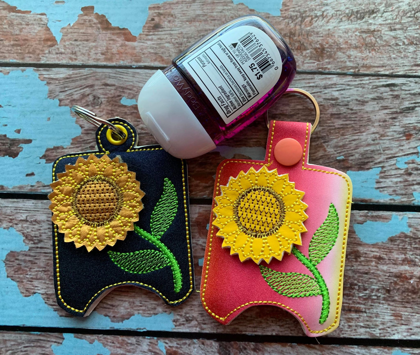 3D Sunflower Sanitizer Holders 4x4 and 5x7 included- Embroidery Design - DIGITAL Embroidery DESIGN